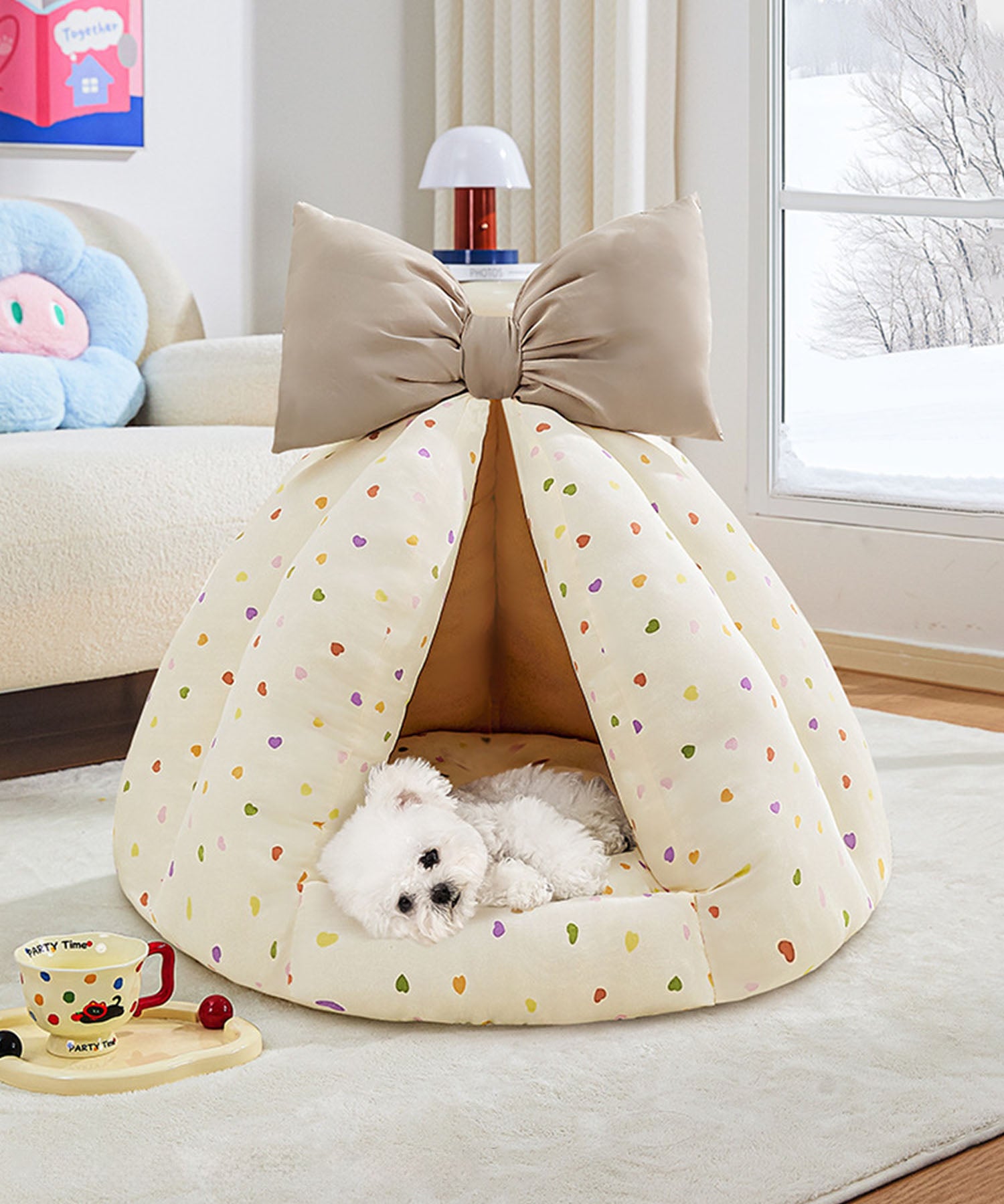 Big Ribbon Pet Hideaway Bed