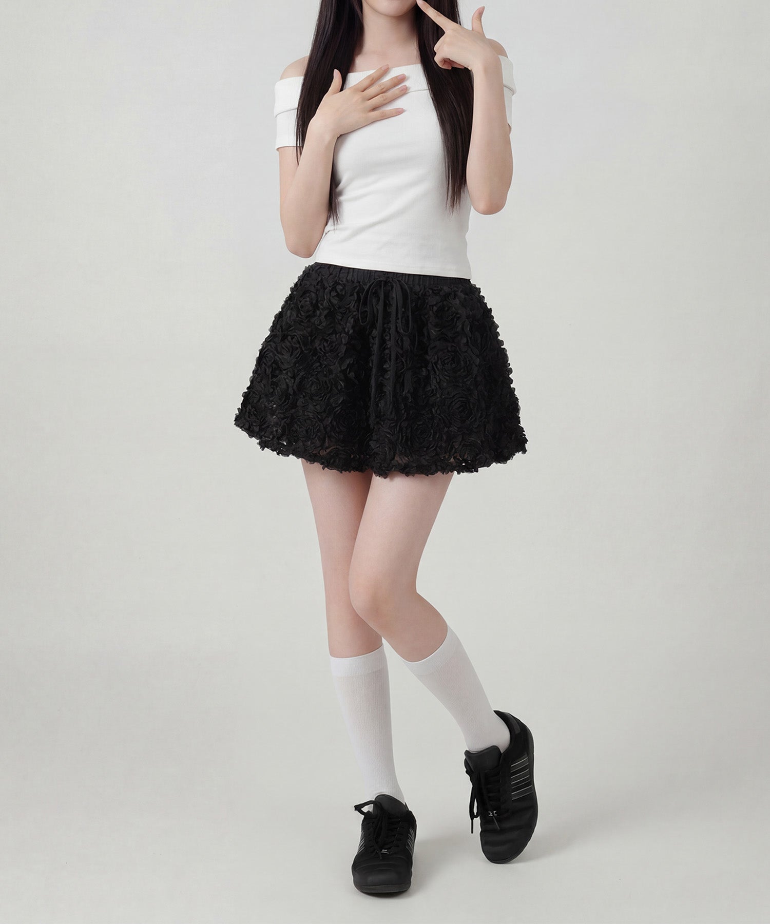 HOOK for girls　立体ローズミニスカート
