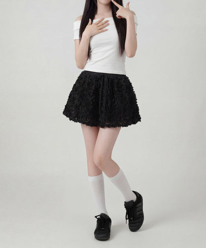 HOOK for girls　立体ローズミニスカート