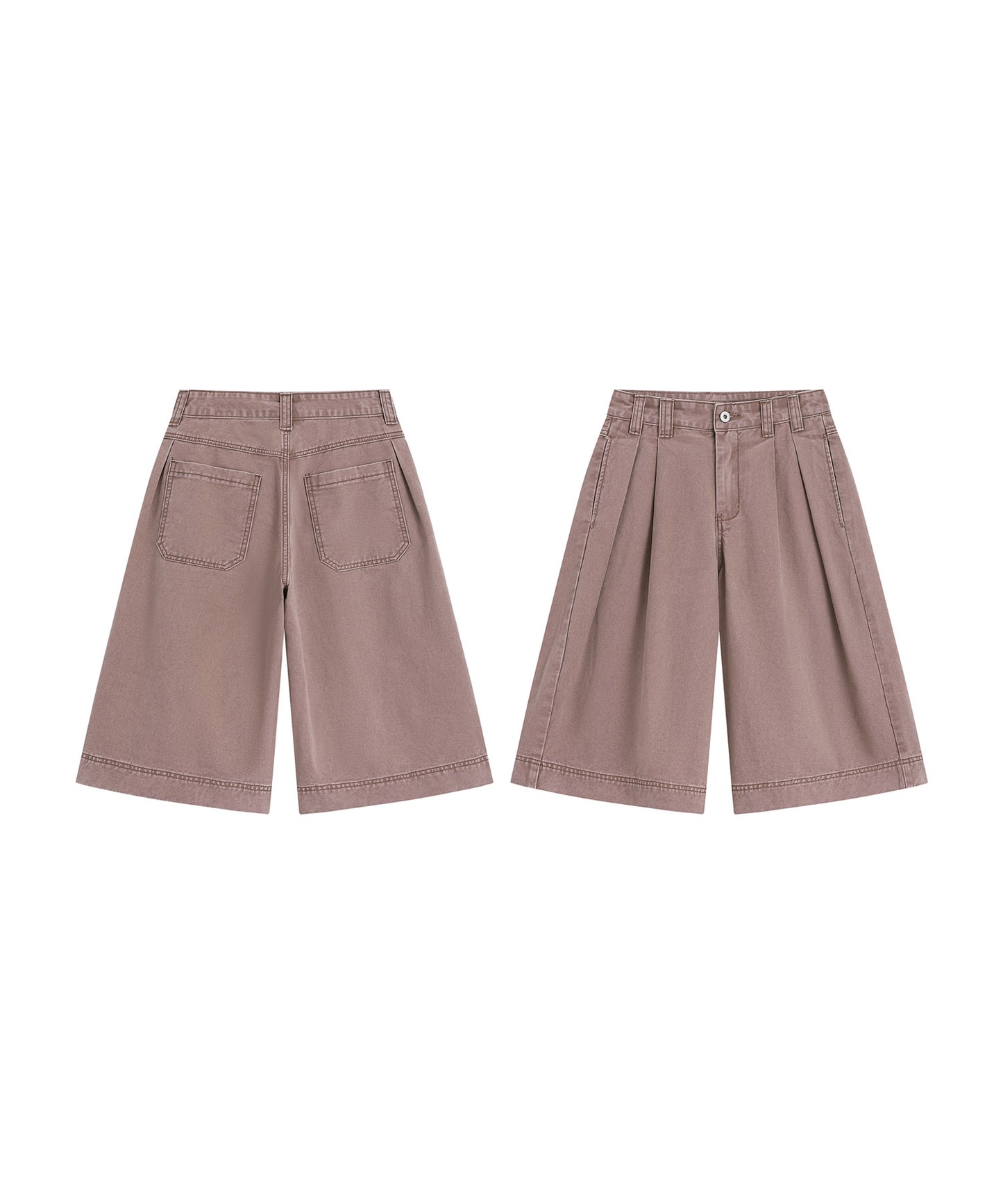 HOOK ピグメント ウォッシュタックワイドハーフパンツ (SS)