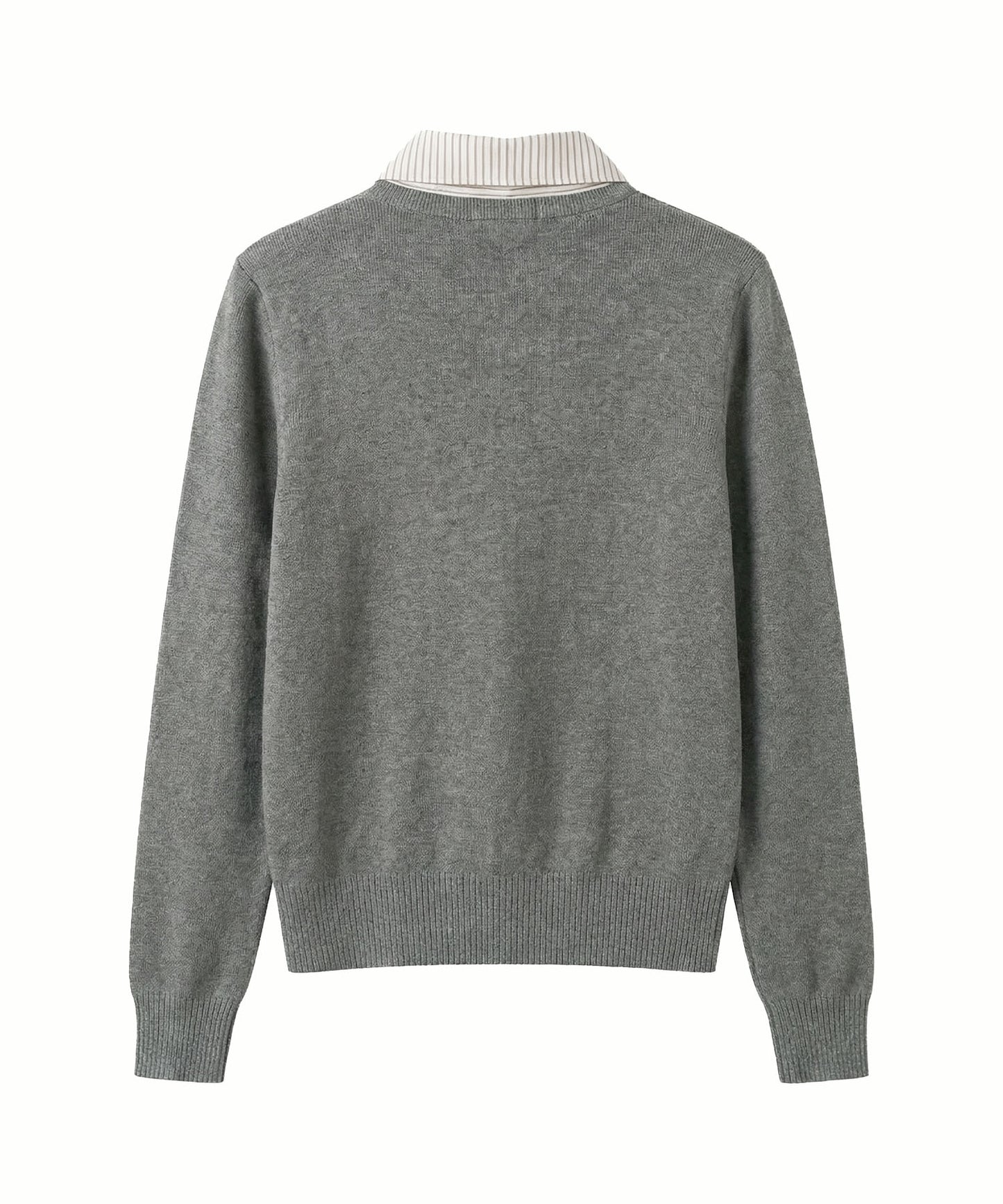 HOOK for girls　配色ストライプ襟付きカーディガン