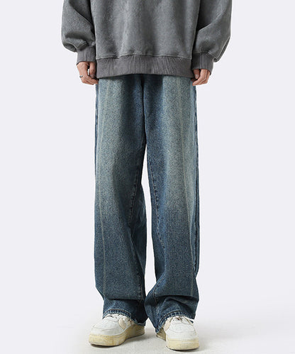 [ aimoha Men's ] Wide loose denim