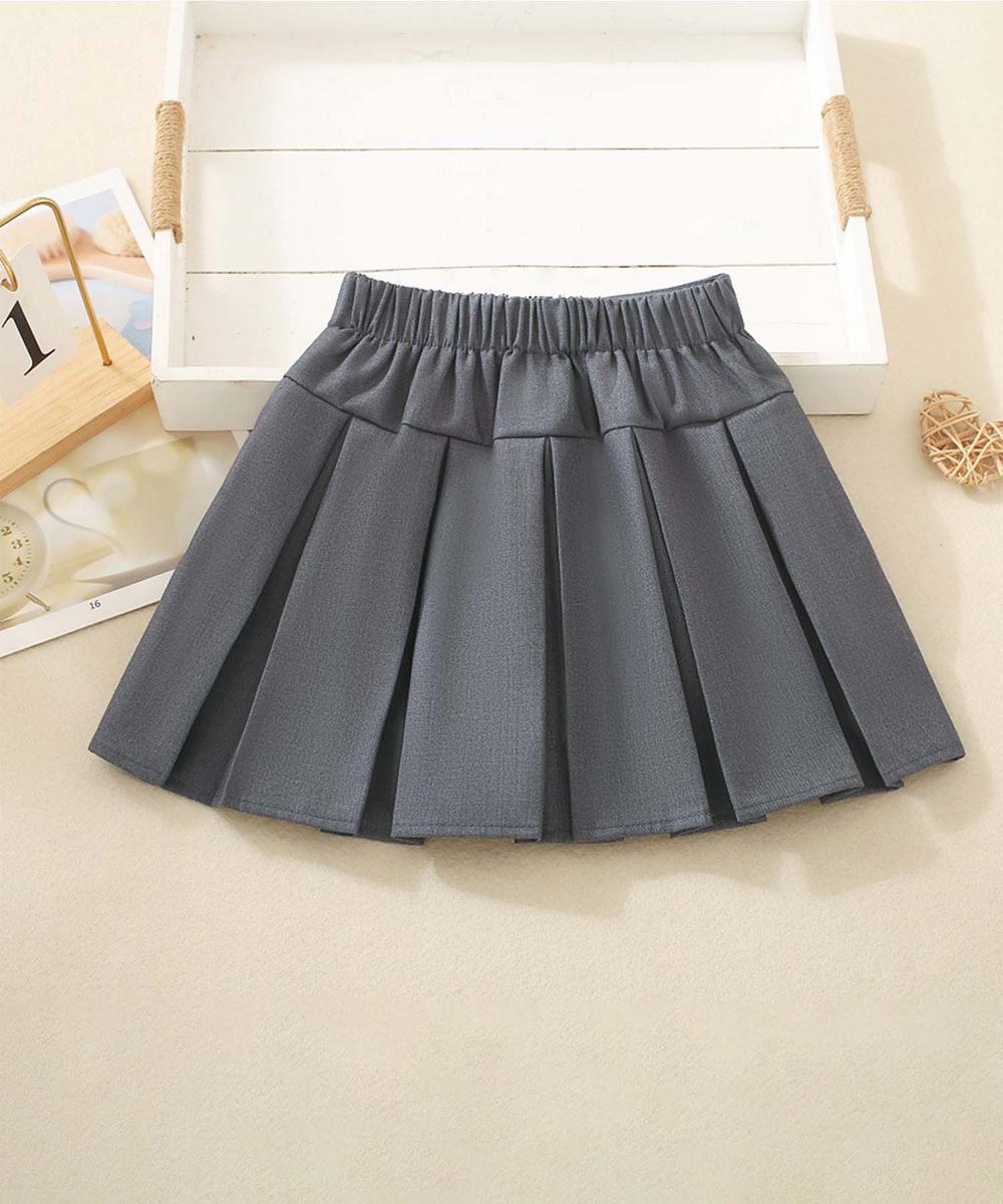 【aimoha-KIDS-】リボンプリーツスカート