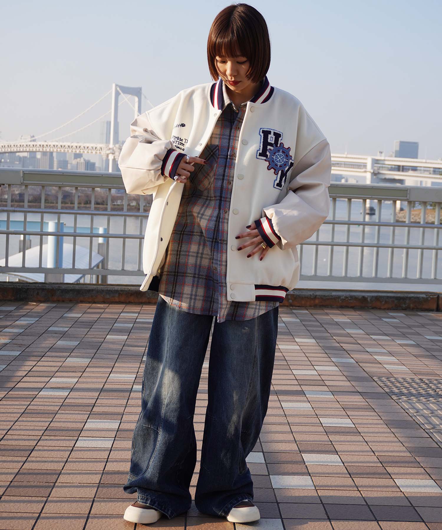 HOOK -original-　サガラ刺繍ワッペンスタジャン