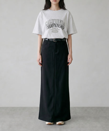aimoha/カレッジロゴプリントTシャツ