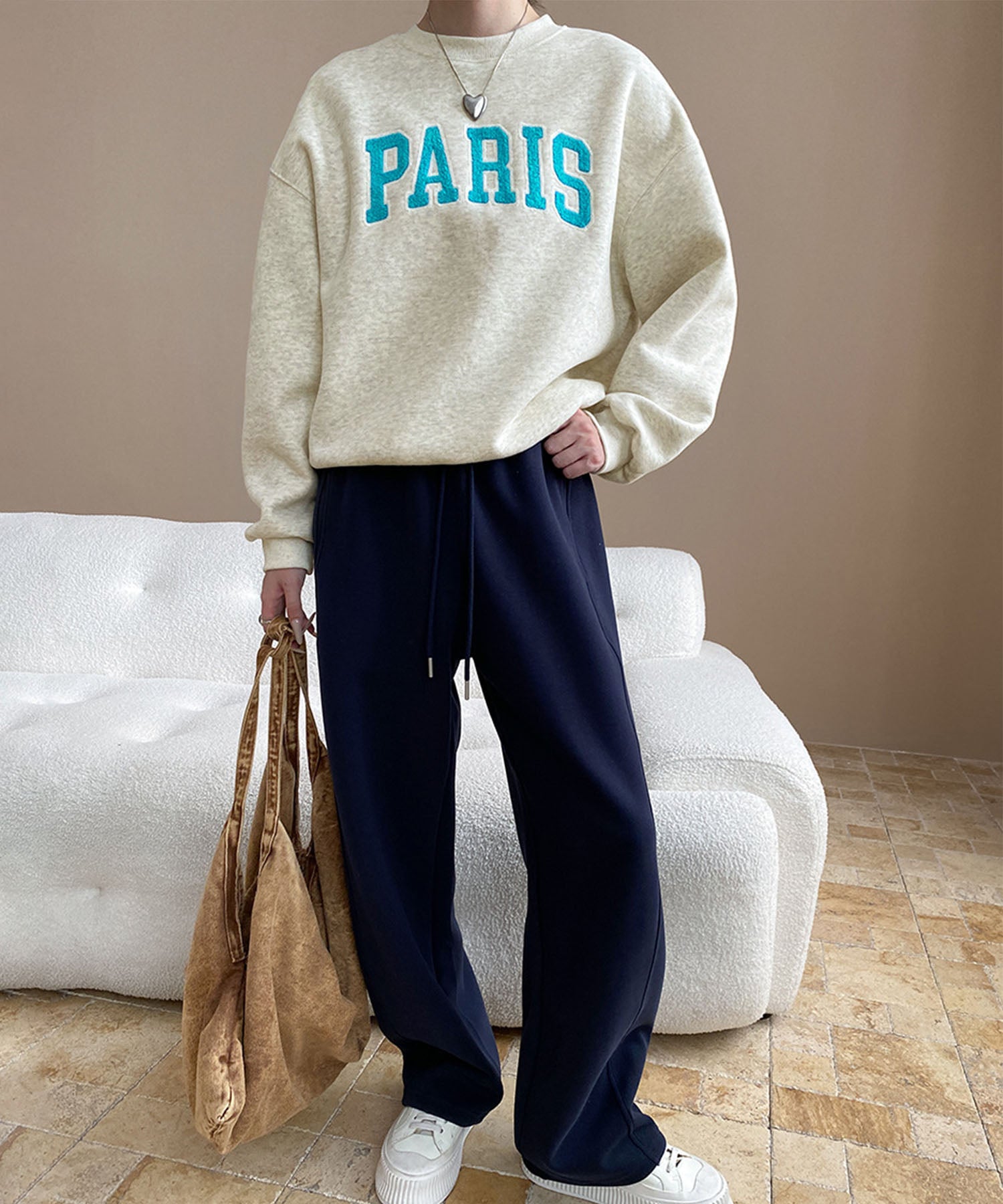 aimoha/サガラ刺繍 ビッグスウェット