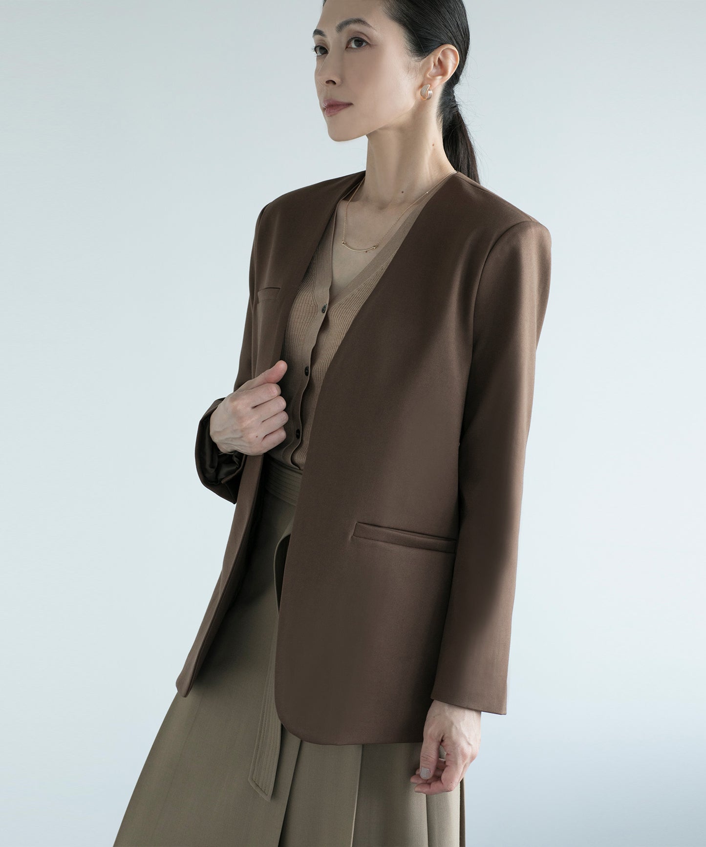 【DECADE CLASSIC】ノーカラー ジャケット