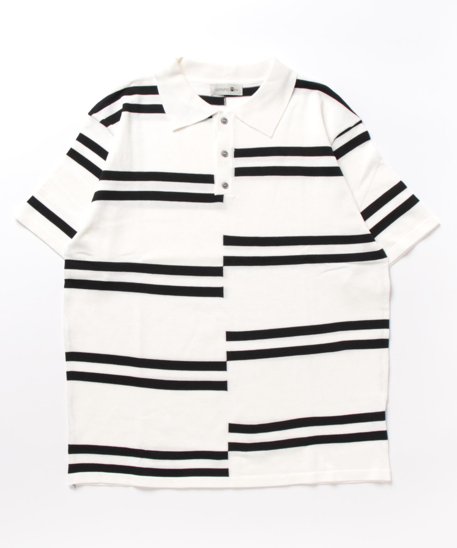 [aimoha Men's] Short sleeve border summer knit polo shirt