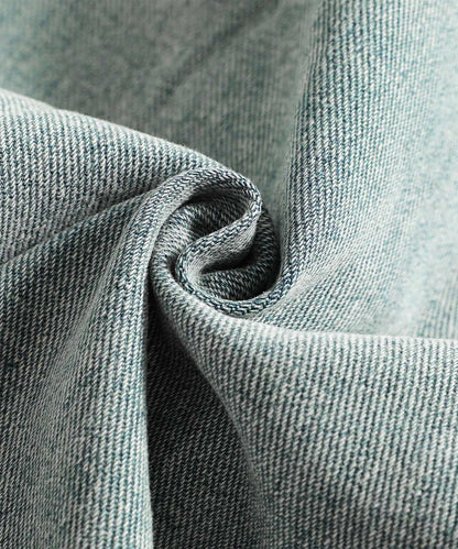 HOOK マッシュルーム刺繍 バレルレッグデニム　チェックベルト付き
