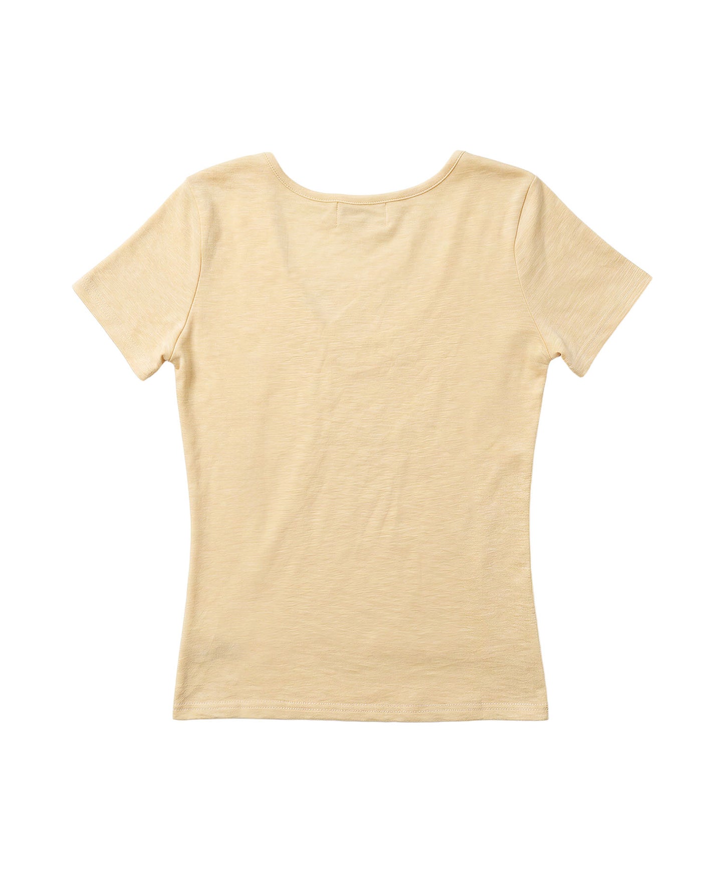 HOOK for girls　リボンロゴプリント レイヤード風UネックTシャツ