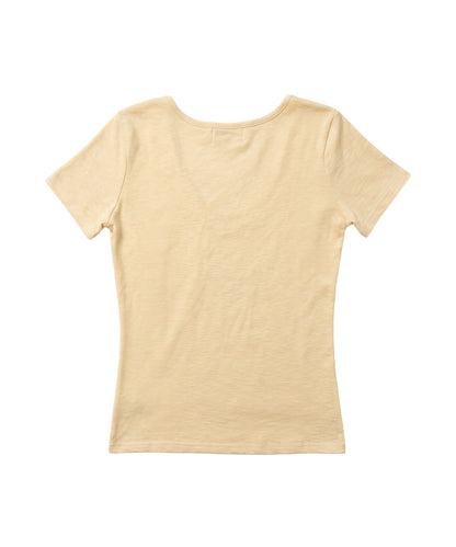 HOOK for girls　リボンロゴプリント レイヤード風UネックTシャツ