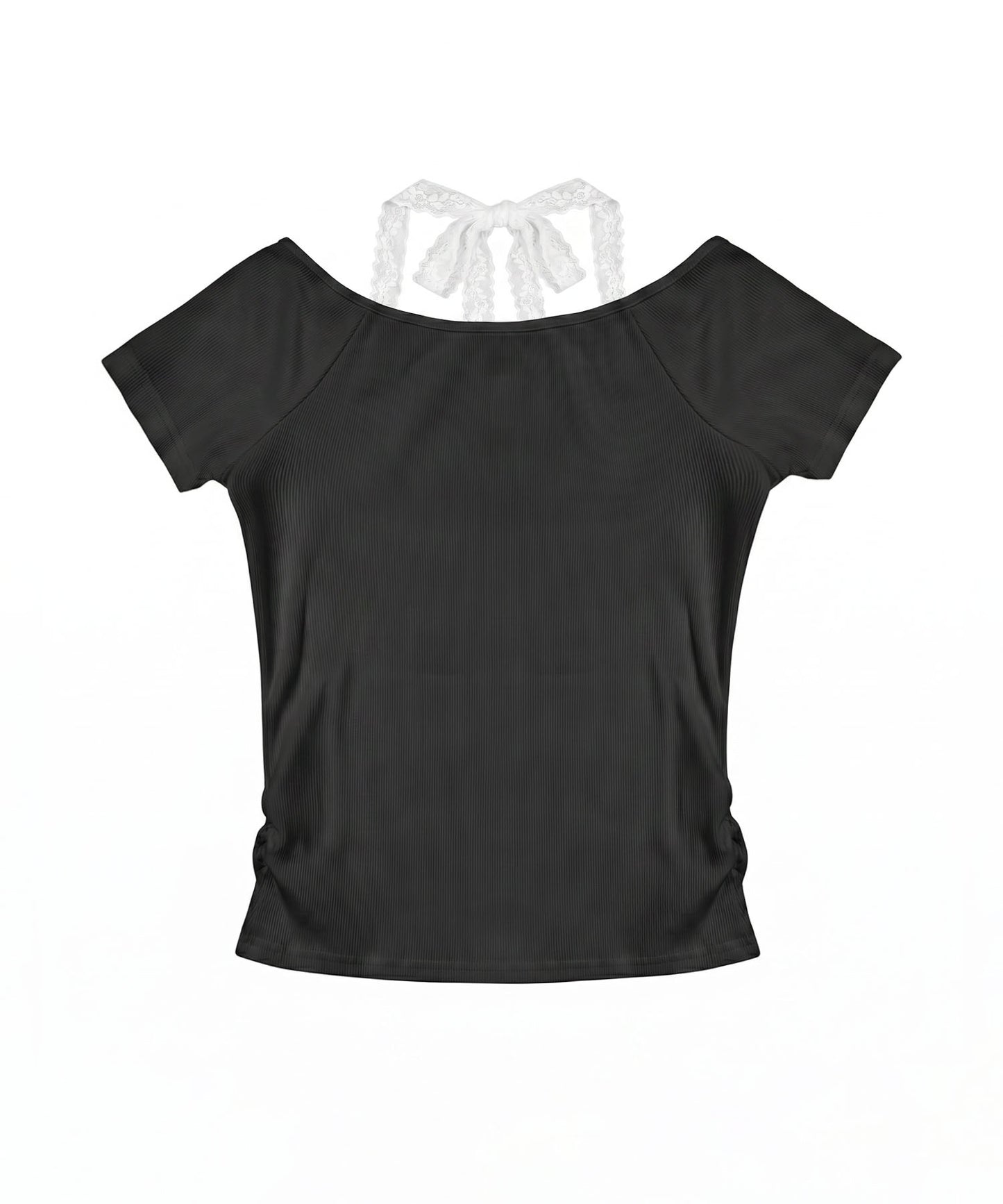 HOOK for girls レースレイヤード風 × グラフィック コンパクトT