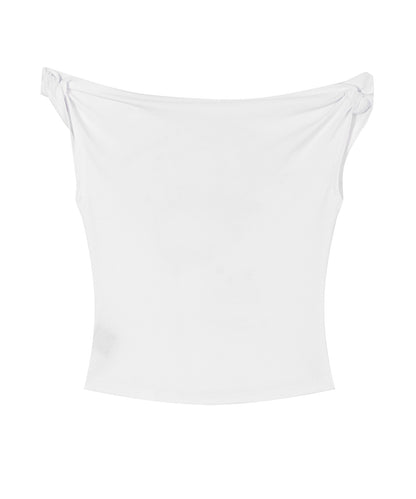 HOOK for girls クロス柄グラフィック オフショルダークロップドTシャツ