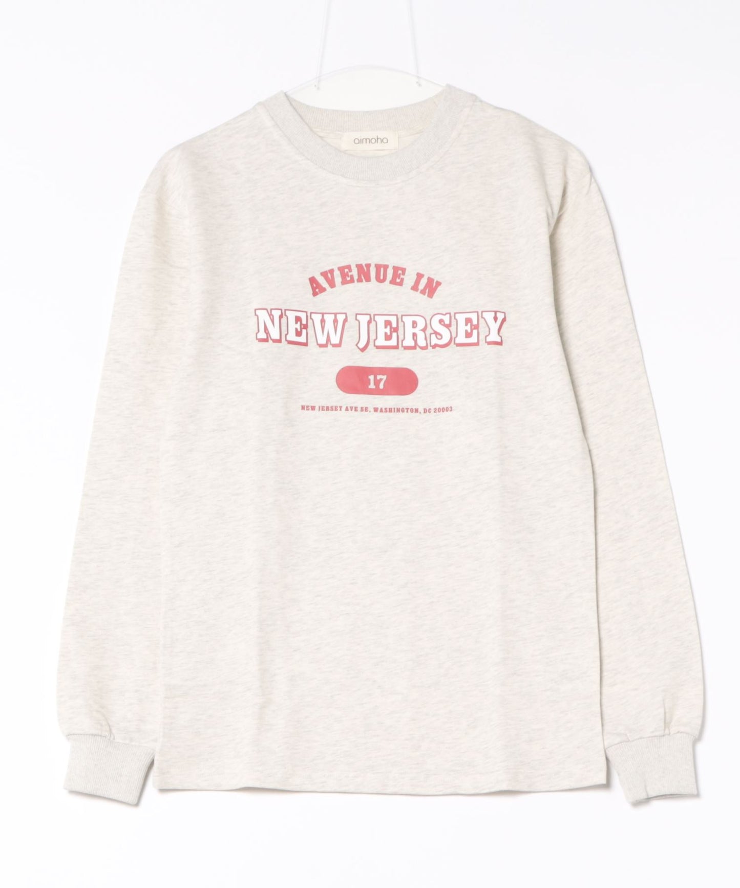 aimoha/カレッジロゴ長袖Tシャツ