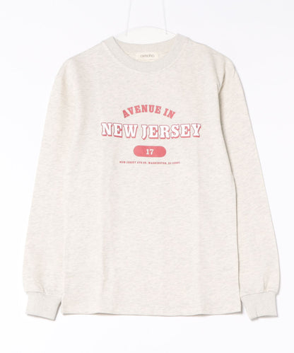 aimoha/カレッジロゴ長袖Tシャツ