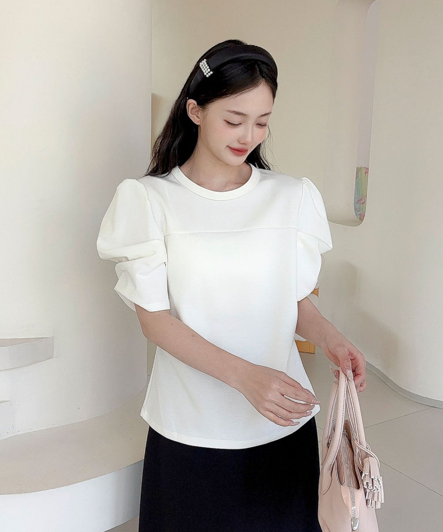 【Jasmine】パワショル切り替えTシャツ