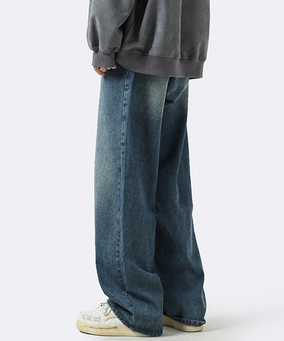 [ aimoha Men's ] Wide loose denim