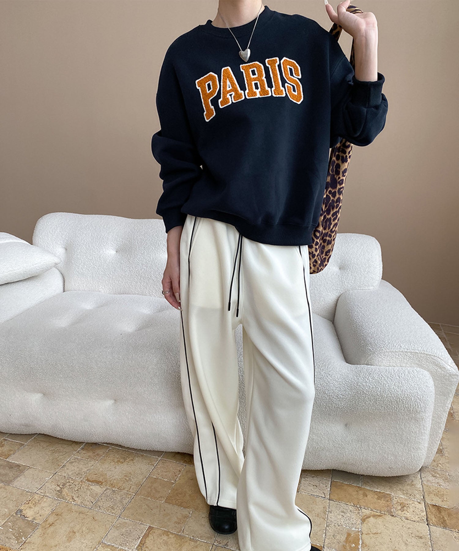 aimoha/サガラ刺繍 ビッグスウェット