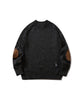 [aimoha Men's] Mock neck elbow patch knit sweater
