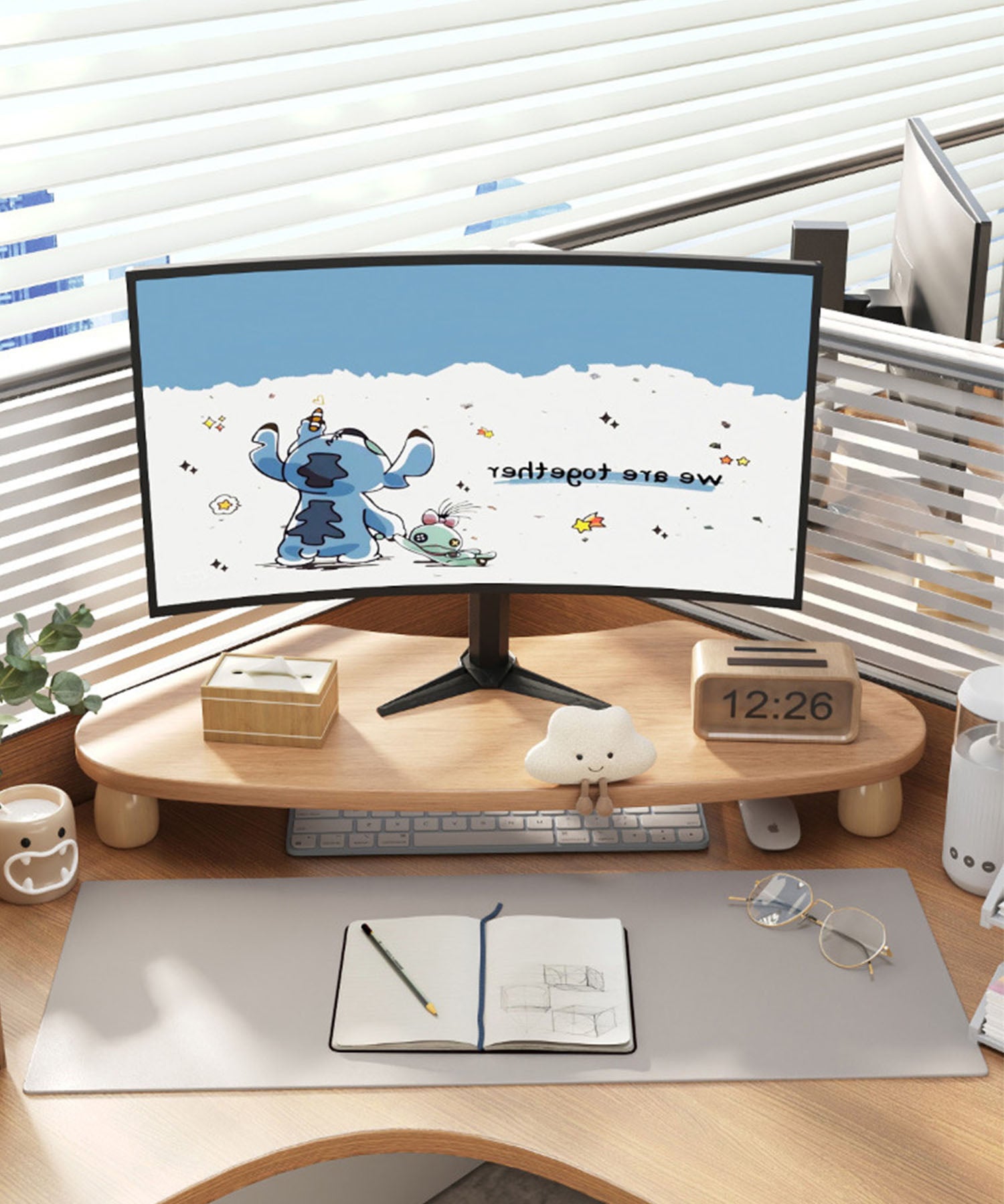 Corner Desk Monitor Stand
