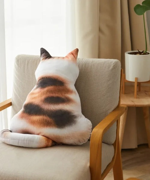猫背中柄クッション抱き枕