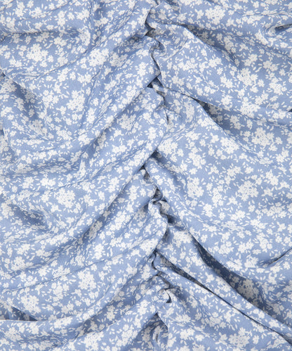 【Jasmine】スタンドカラーパワショル花柄ミニワンピース　（OG)