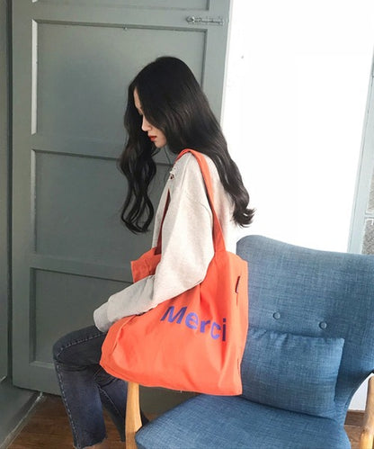 merciロゴトートバッグ