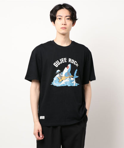 シャークプリント古着風Ｔシャツ