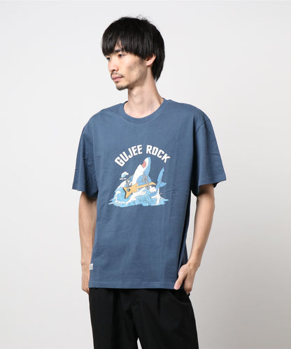 シャークプリント古着風Ｔシャツ