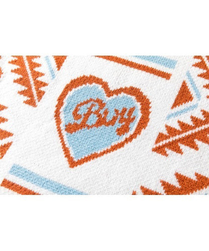 【HOOK】古着風レトロ柄・幾何学模様・ボーダー柄・ 配色ベスト