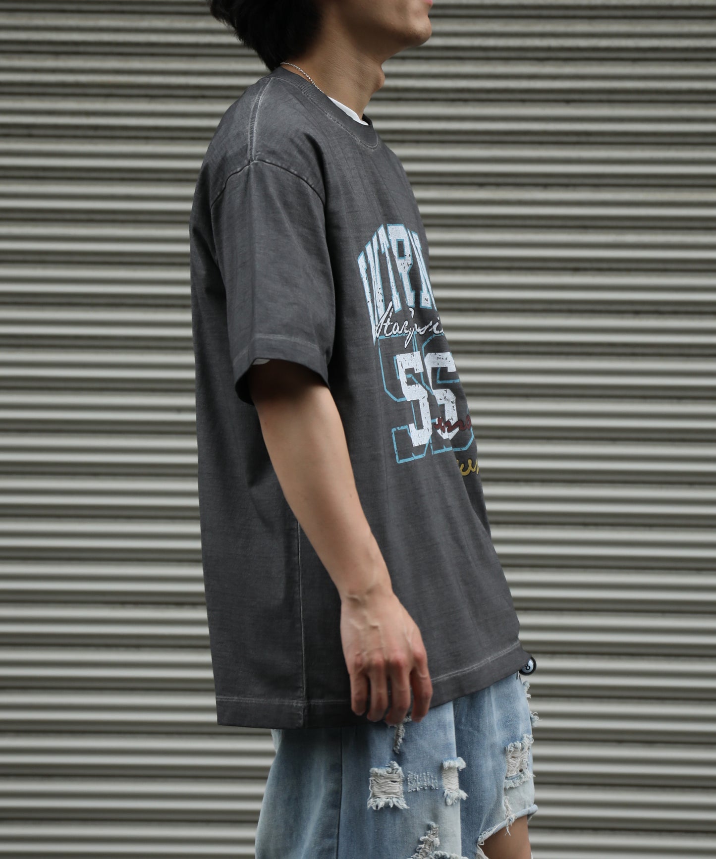 HOOK カレッジ × ナンバリング ウォッシュ オーバーサイズT (SS)