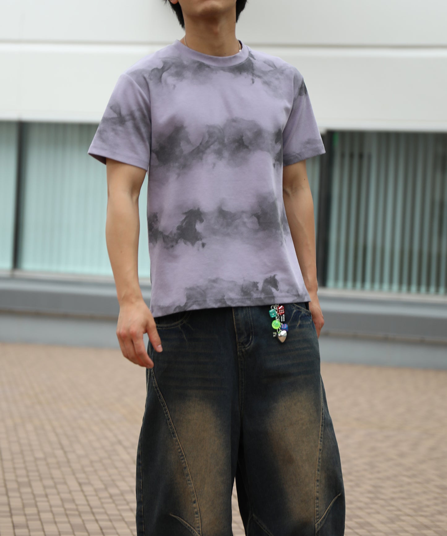 HOOK 横段タイダイ ビッグシルエット T (SS)