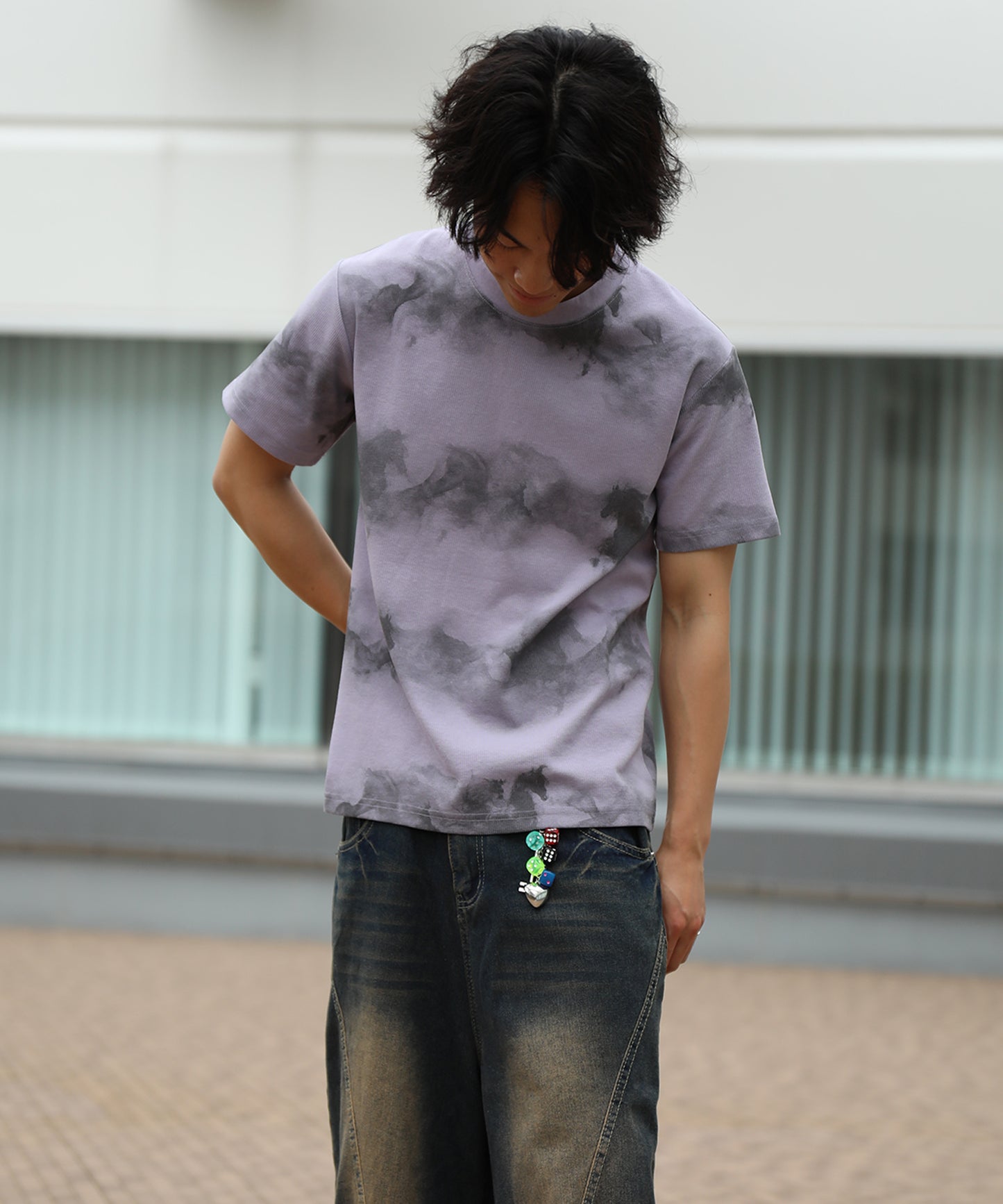 HOOK 横段タイダイ ビッグシルエット T (SS)