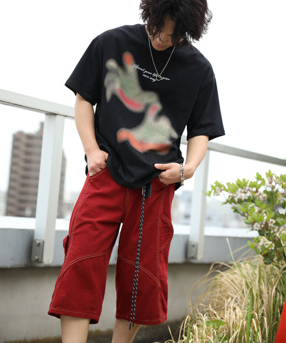 HOOK ブラーアート × スローガン グラフィックT (SS)
