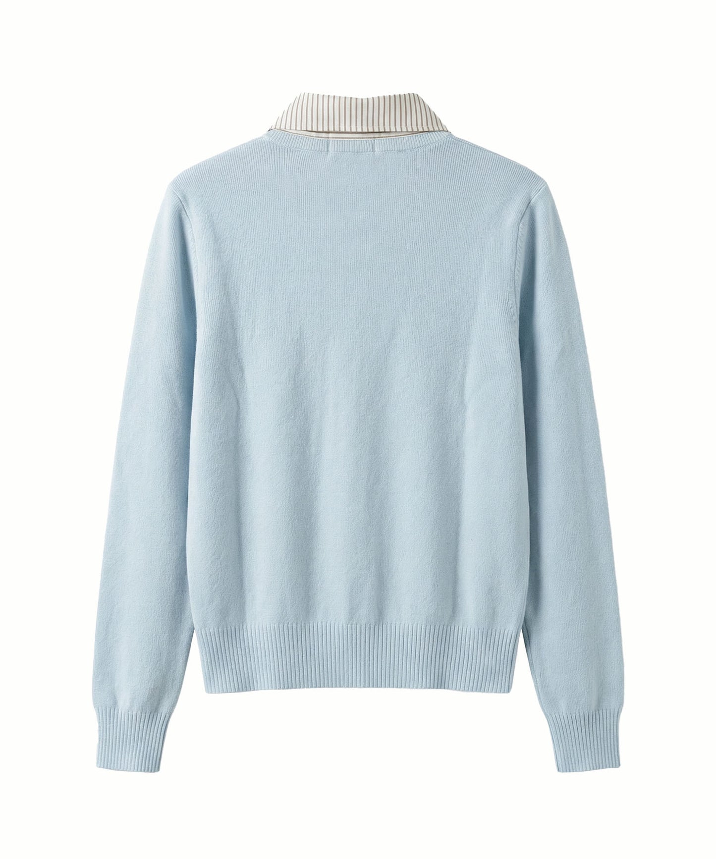 HOOK for girls　配色ストライプ襟付きカーディガン