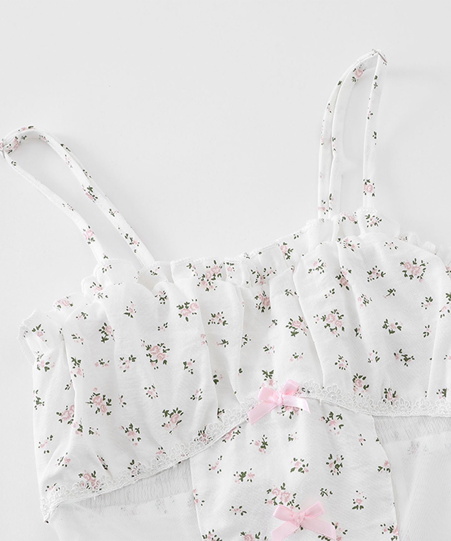 HOOK for girls　サイドシアー小花柄コルセットライクキャミソール