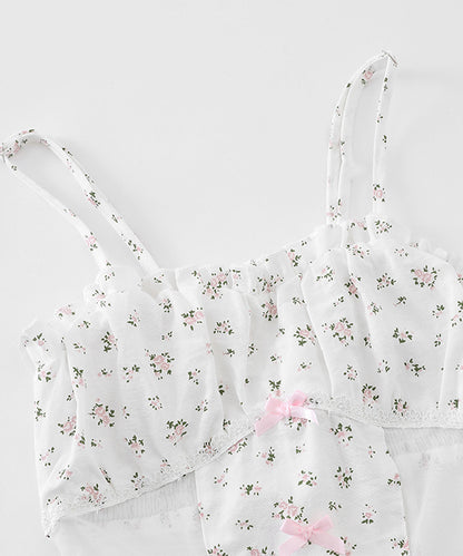 HOOK for girls　サイドシアー小花柄コルセットライクキャミソール
