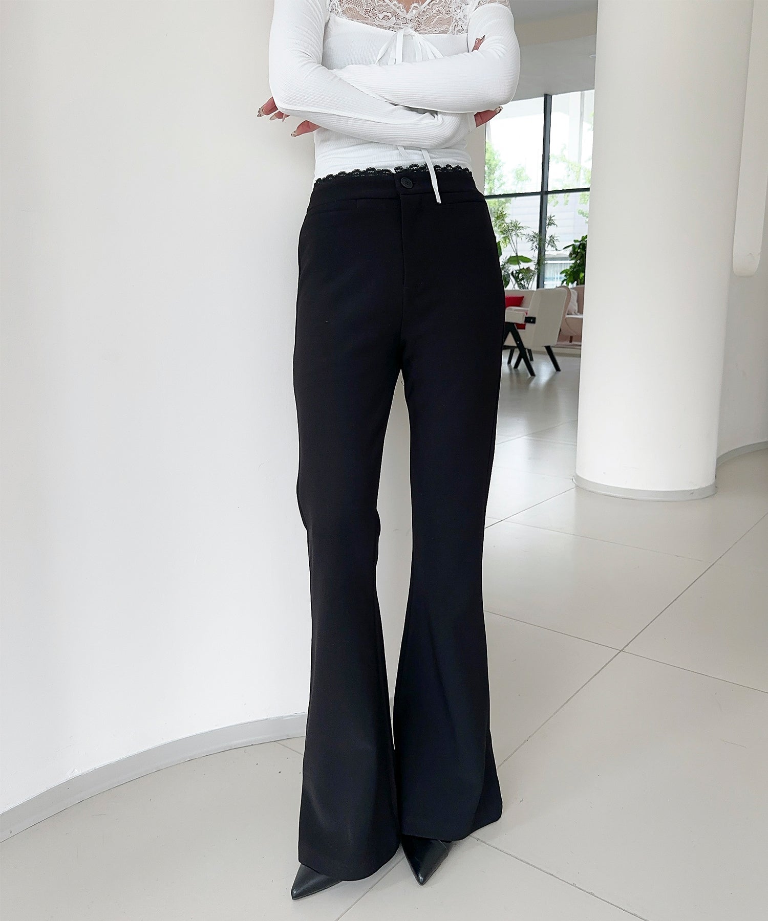 Jasmine】ハイウエストフレアパンツ – 《公式》moremore（モアモア）