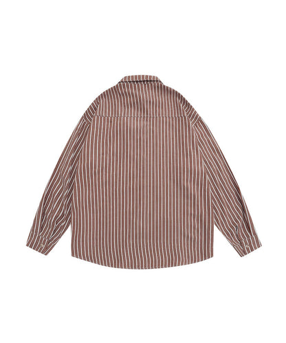 [HOOK] Striped long sleeve shirt with cute flower motif