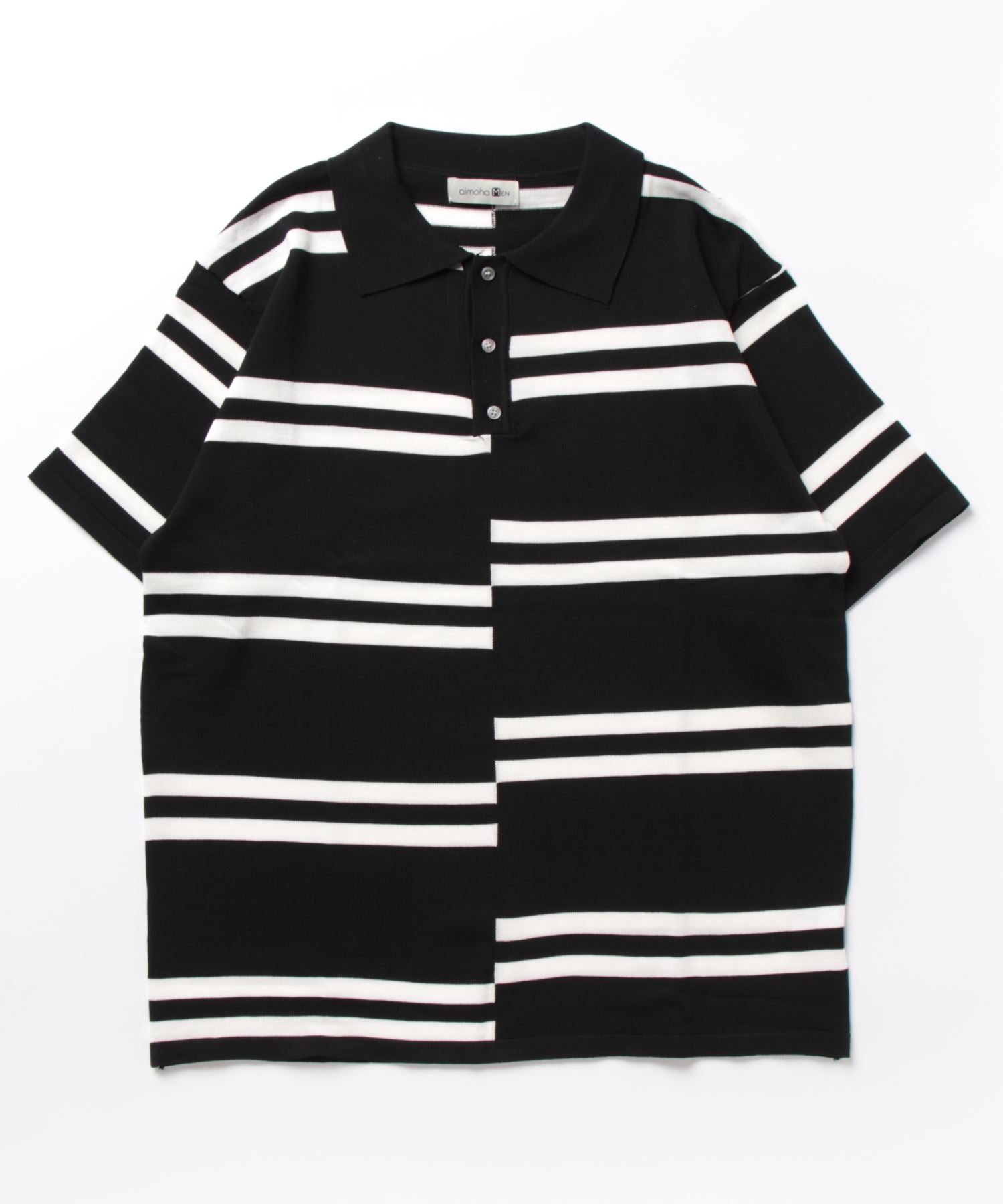 [aimoha Men's] Short sleeve border summer knit polo shirt