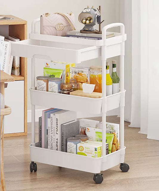 キャスターラック３段収納ワゴン