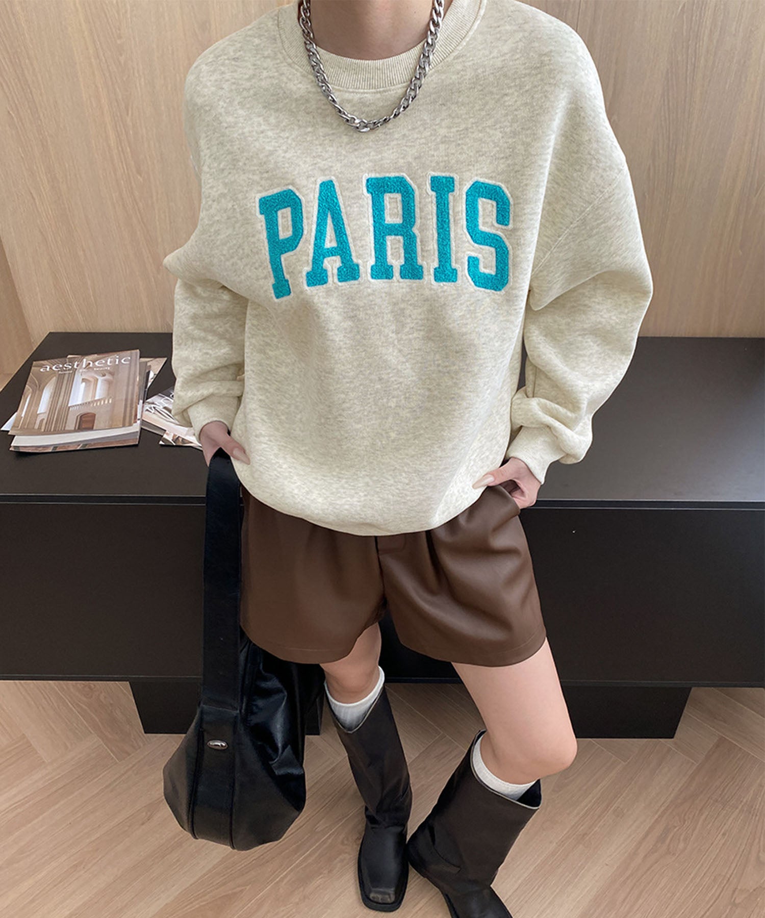 aimoha/サガラ刺繍 ビッグスウェット