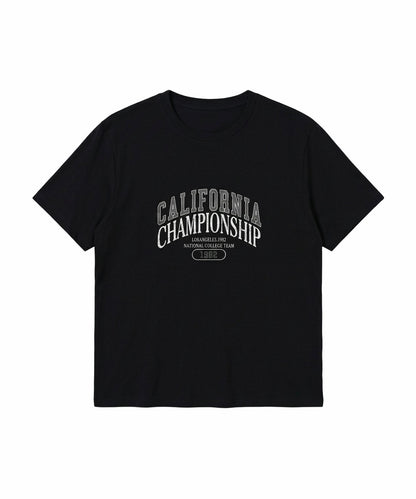 aimoha/カレッジロゴプリントTシャツ