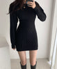 【Jasmine】バック開きセクシーミニ丈ニットワンピース