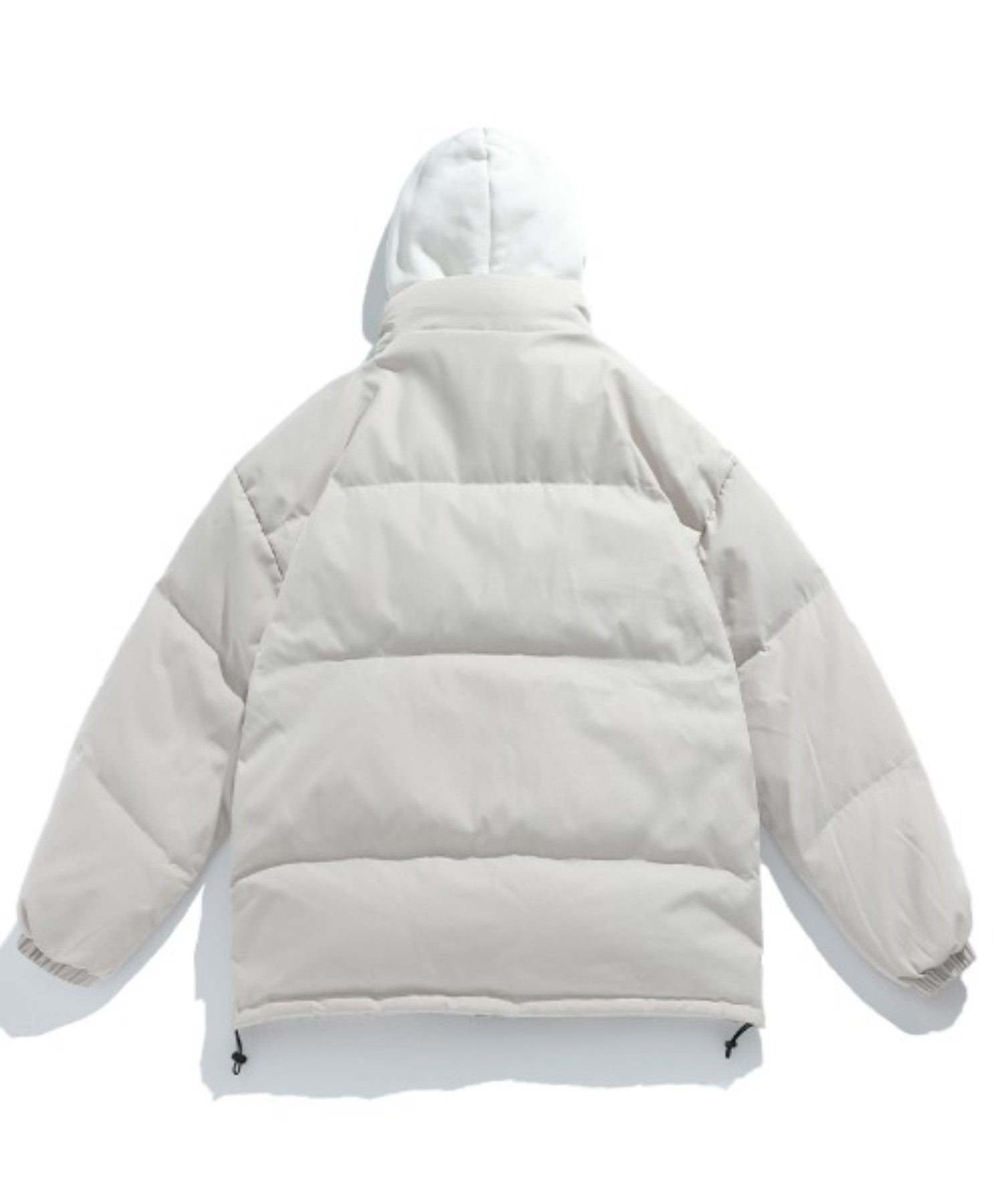 HOOK】ストリート風レイヤード風中綿・ダウンジャケット HOOK】ストリート風レイヤード風中綿・ダウンジャケット