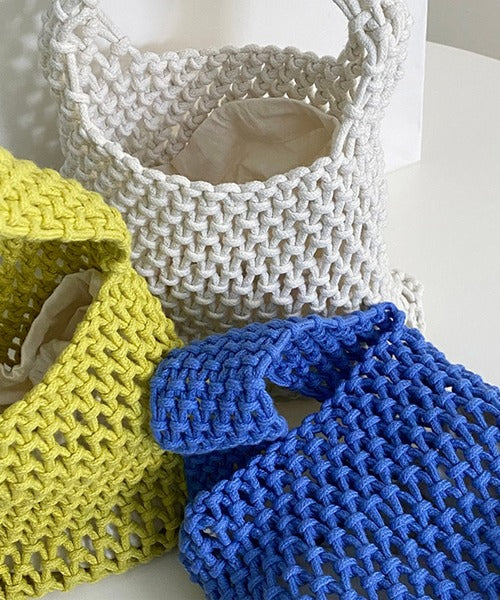 編みハンドバッグ