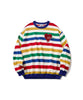 [HOOK -original-] Melting heart embroidery rainbow border ringer sweatshirt