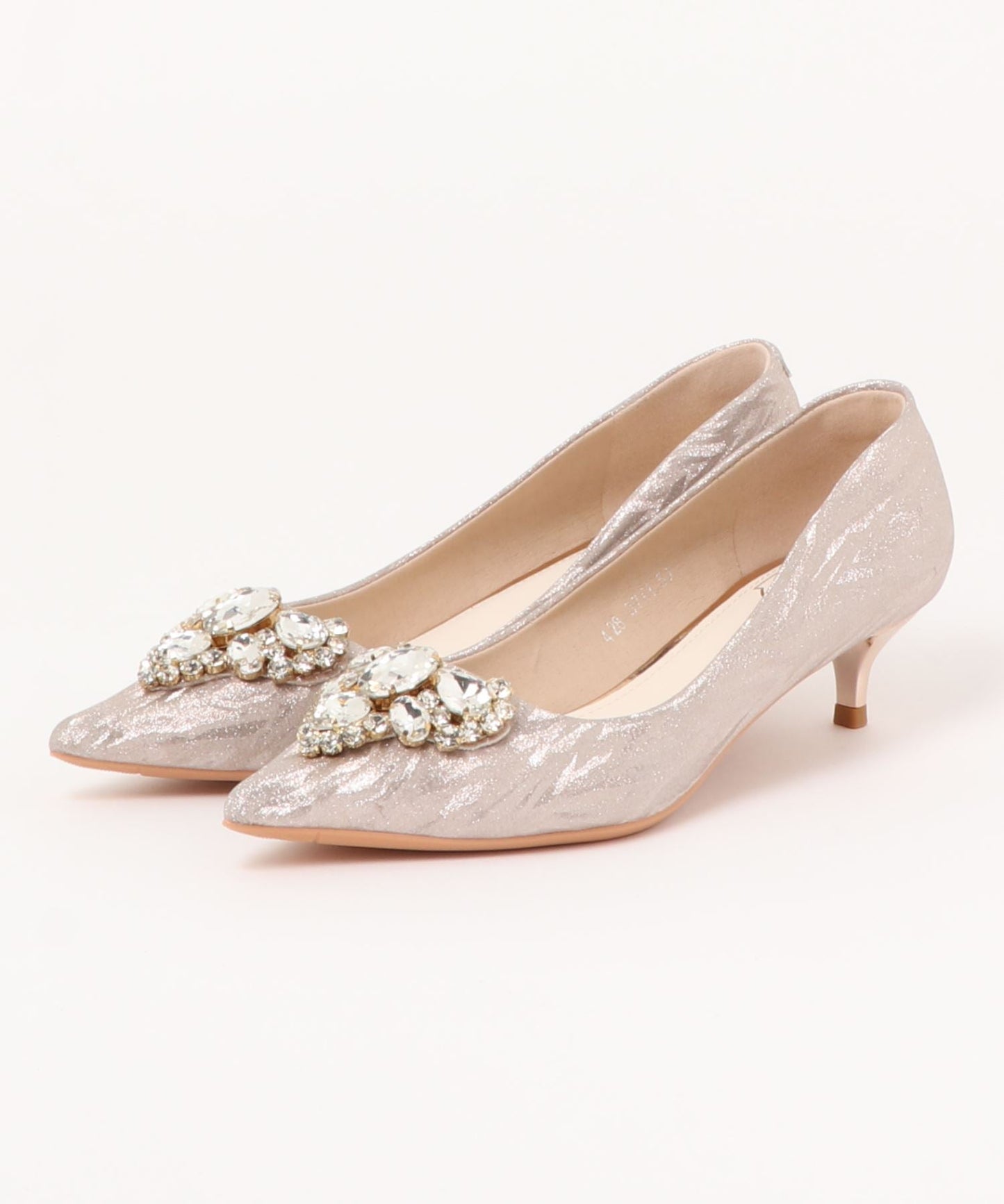 【Jasmine】ビジューハイヒールパンプス ヒール4cm