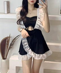 【Jasmine】フリルギンガムチェックスイムウェア/水着