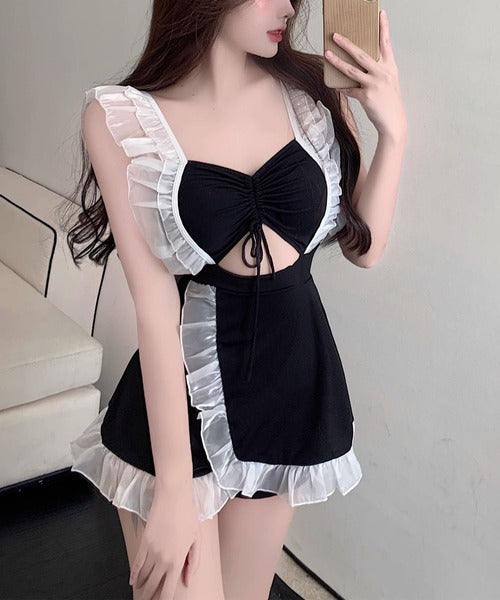 【Jasmine】フリルギンガムチェックスイムウェア/水着